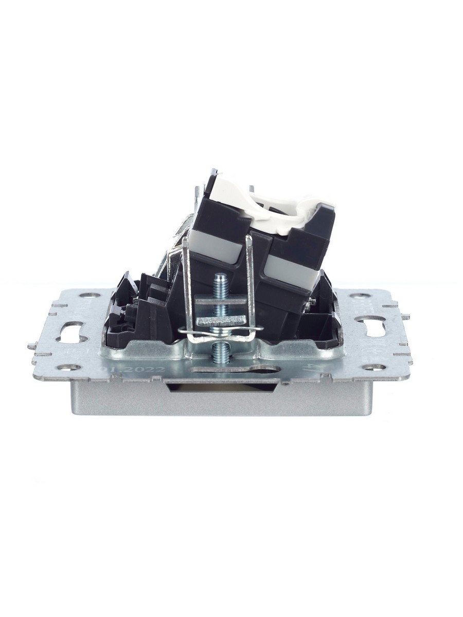 IEK Brite Алюминий Розетка IEK BRITE двойная TV+RJ45 кат.5E РТВ/РК12-БрА алюминий BR-AK20-1-K47