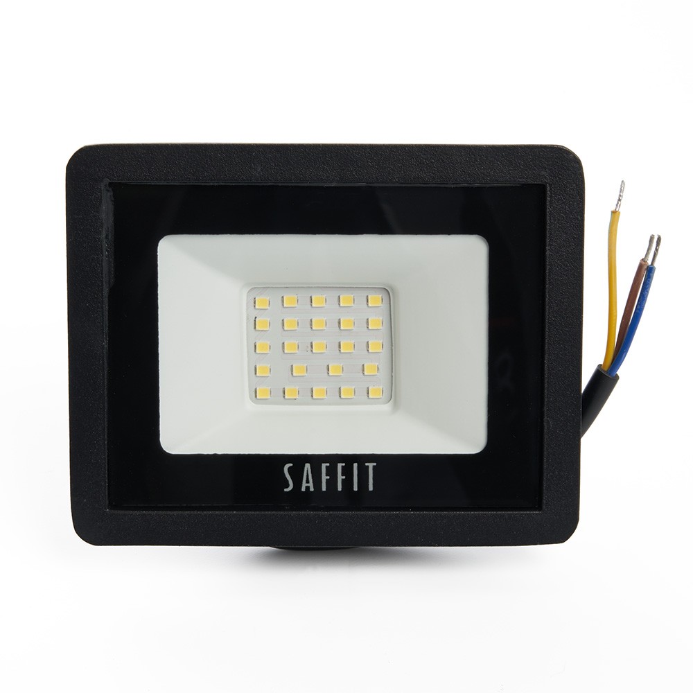Светодиодный прожектор Saffit SFL90-30 30W Черный 6400K 55065