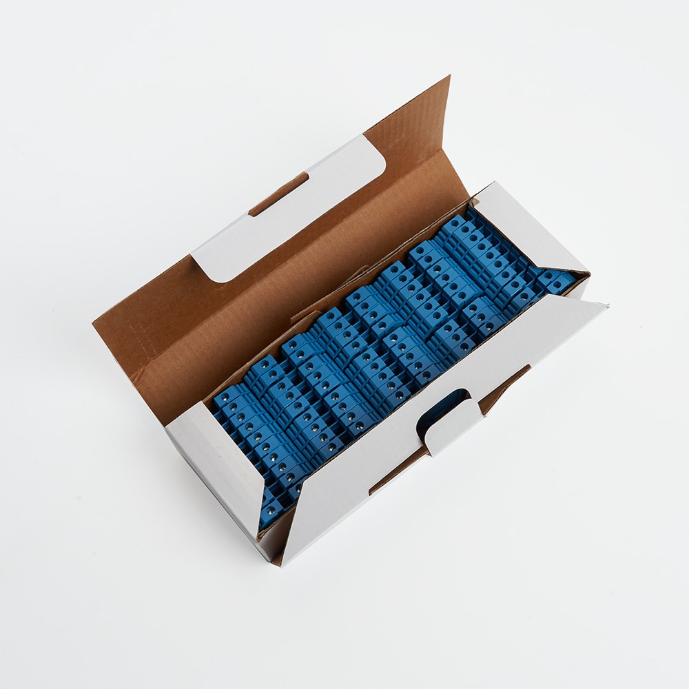 Комплектующие для щитов Зажим наборный изолированный (винтовой) ЗНИ - 4,0 (JXB4), синий, STEKKER, LD551-2-40 39359 