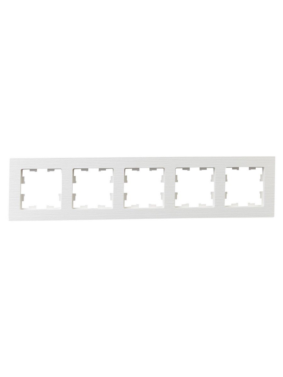 Рамка IEK BRITE DECOR Белый рифленый 5-м РУ-5-Бр BR-M52-51-K01