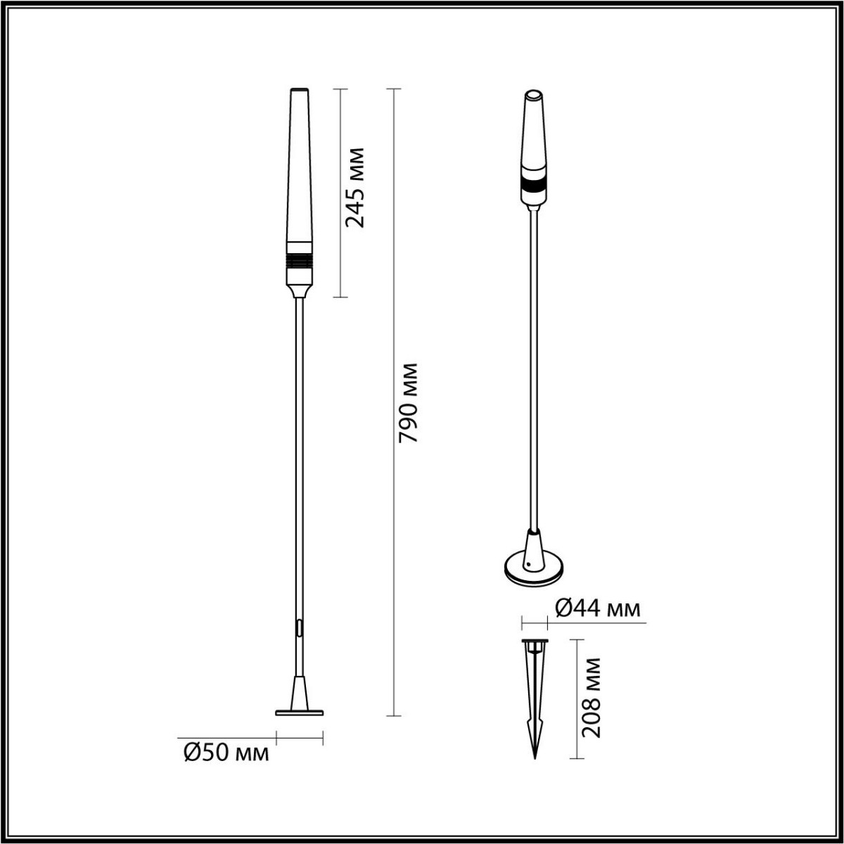 Уличный светильник ODEON LIGHT 7020/4GL CANNA LED