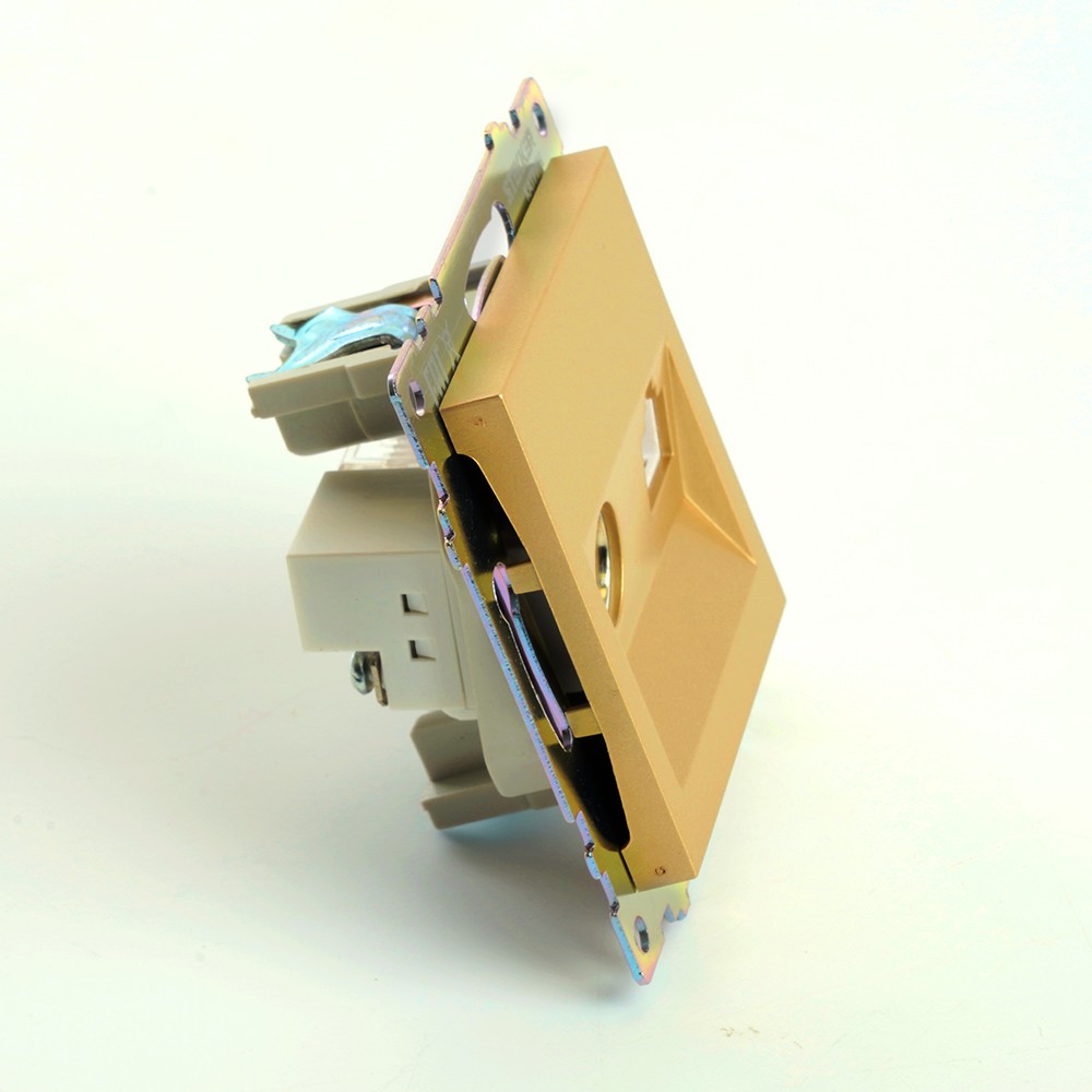 Розетка TV + компьютерная RJ-45 STEKKER GLS00-7106-08 Катрин золото 49230
