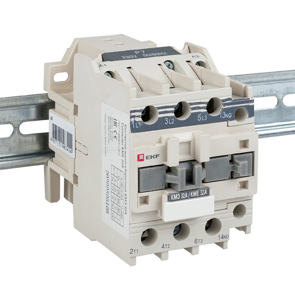 Контактор EKF PROxima КМЭ малогабаритный 32А 220В 1NO ctr-s-32-220