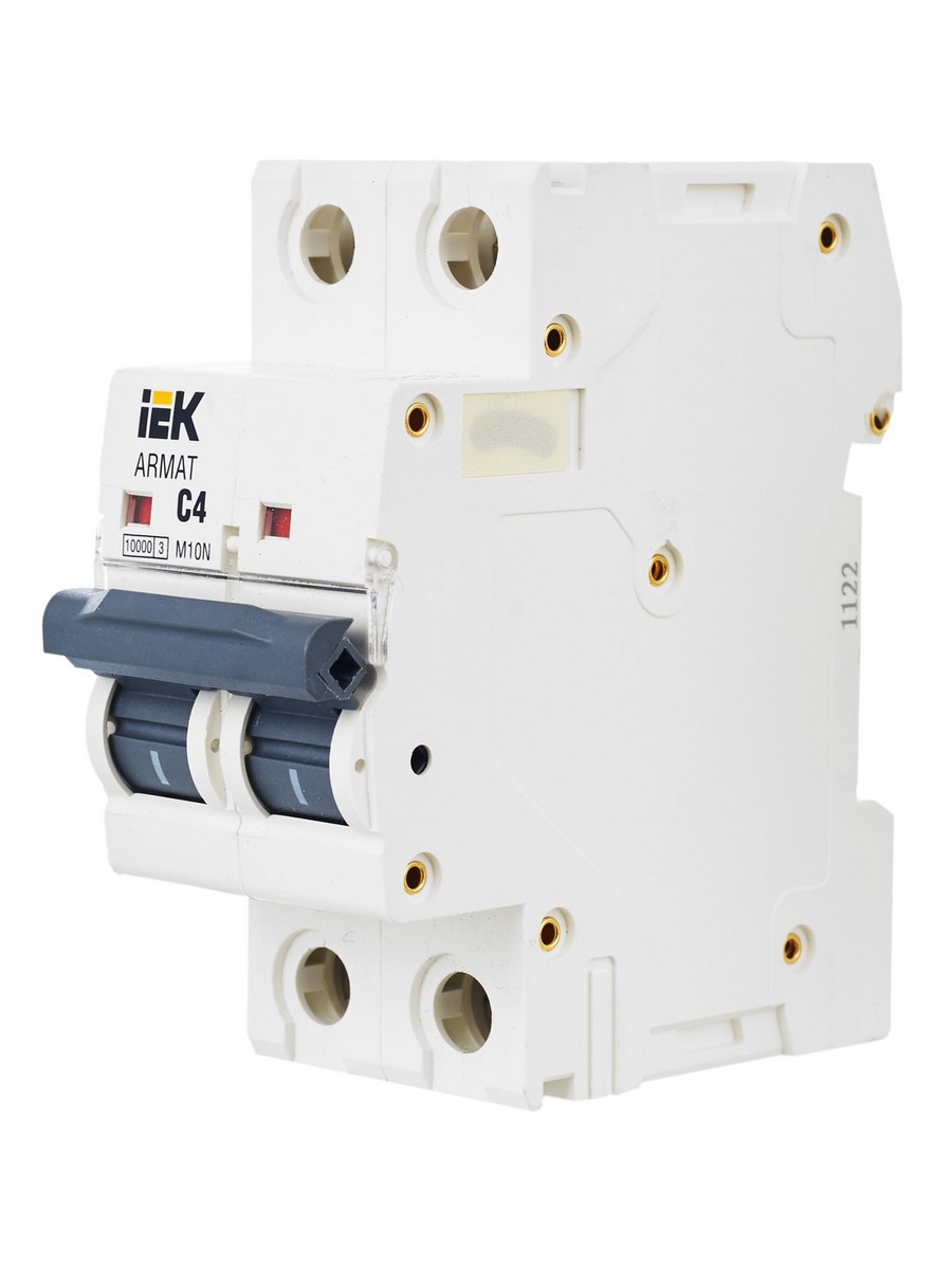Автоматический выключатель IEK ARMAT M10N 2P C 4А AR-M10N-2-C004