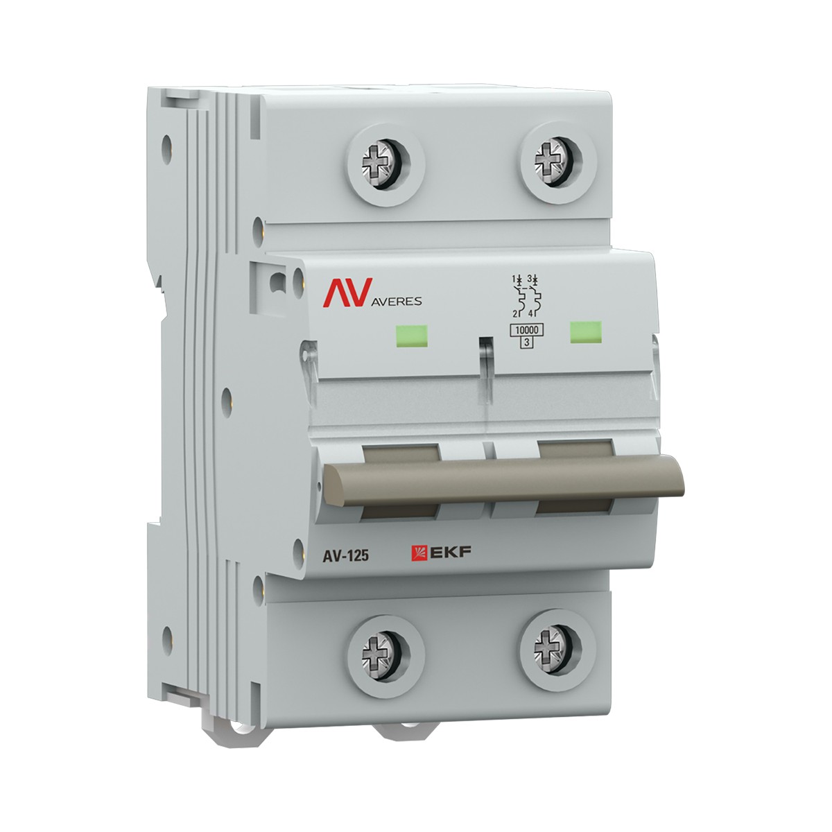 2 полюсные (двухполюсные) Автоматический выключатель EKF AV-125 2P 80A (C) 10kA AVERES mcb125-2-80C-av 