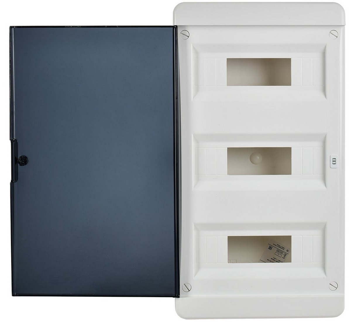 Пластиковые боксы и щиты IEK Корпус пластиковый IEK TEKFOR ЩРВ-П-36 IP41 черн. прозр. дверь TF5-KP12-V-36-41-K01-K03