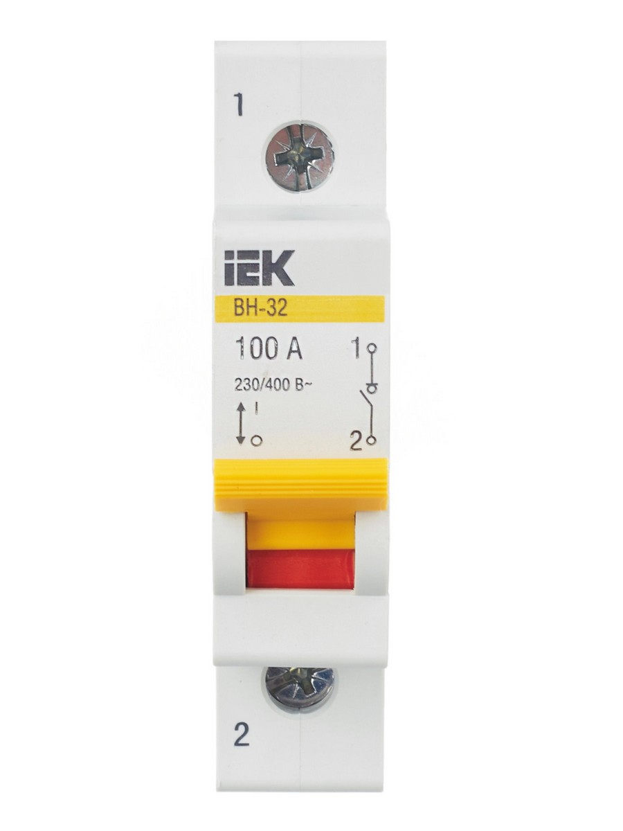 Выключатель нагрузки IEK KARAT (мини-рубильник) ВН-32 1Р 100А MNV10-1-100