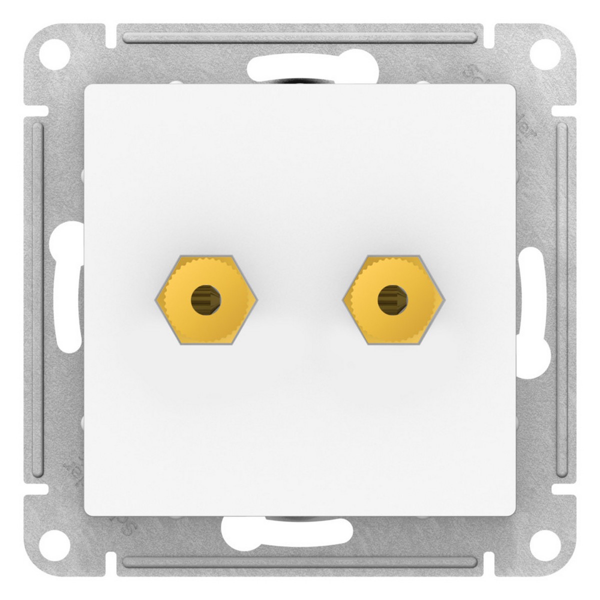 AtlasDesign Лотос Розетка Systeme Electric AtlasDesign Лотос аудио двойная ATN001387