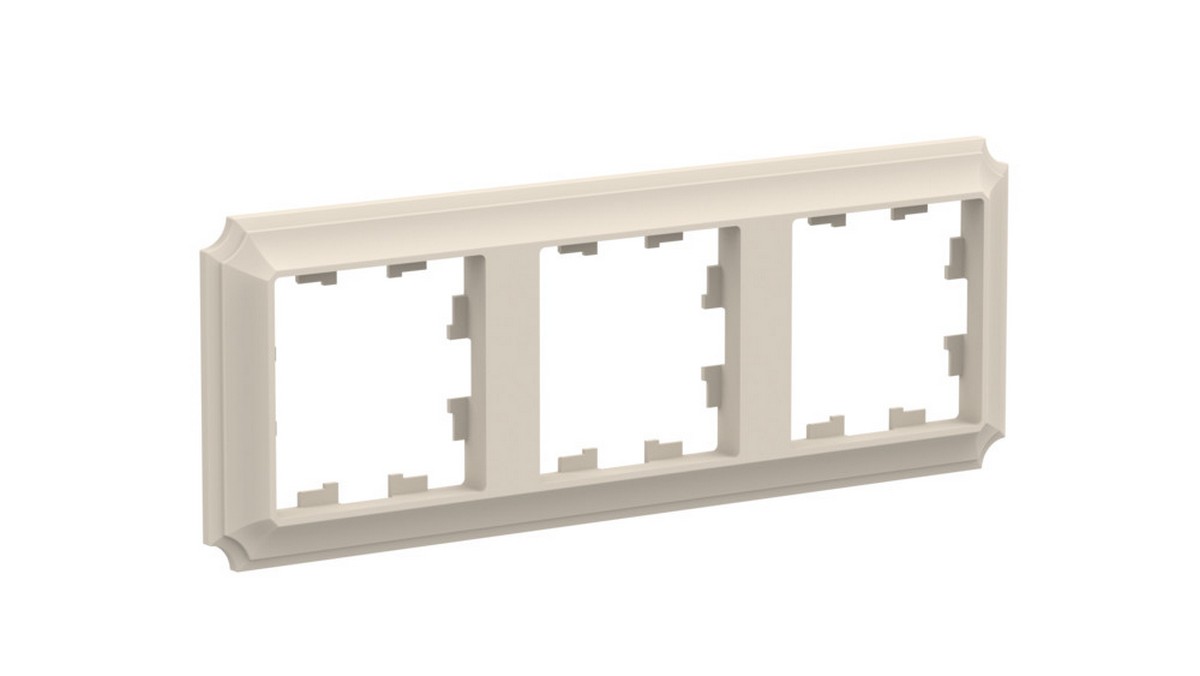 Рамка Systeme Electric AtlasDesign Antique Бежевый 3-ая, универсальная ATN100203
