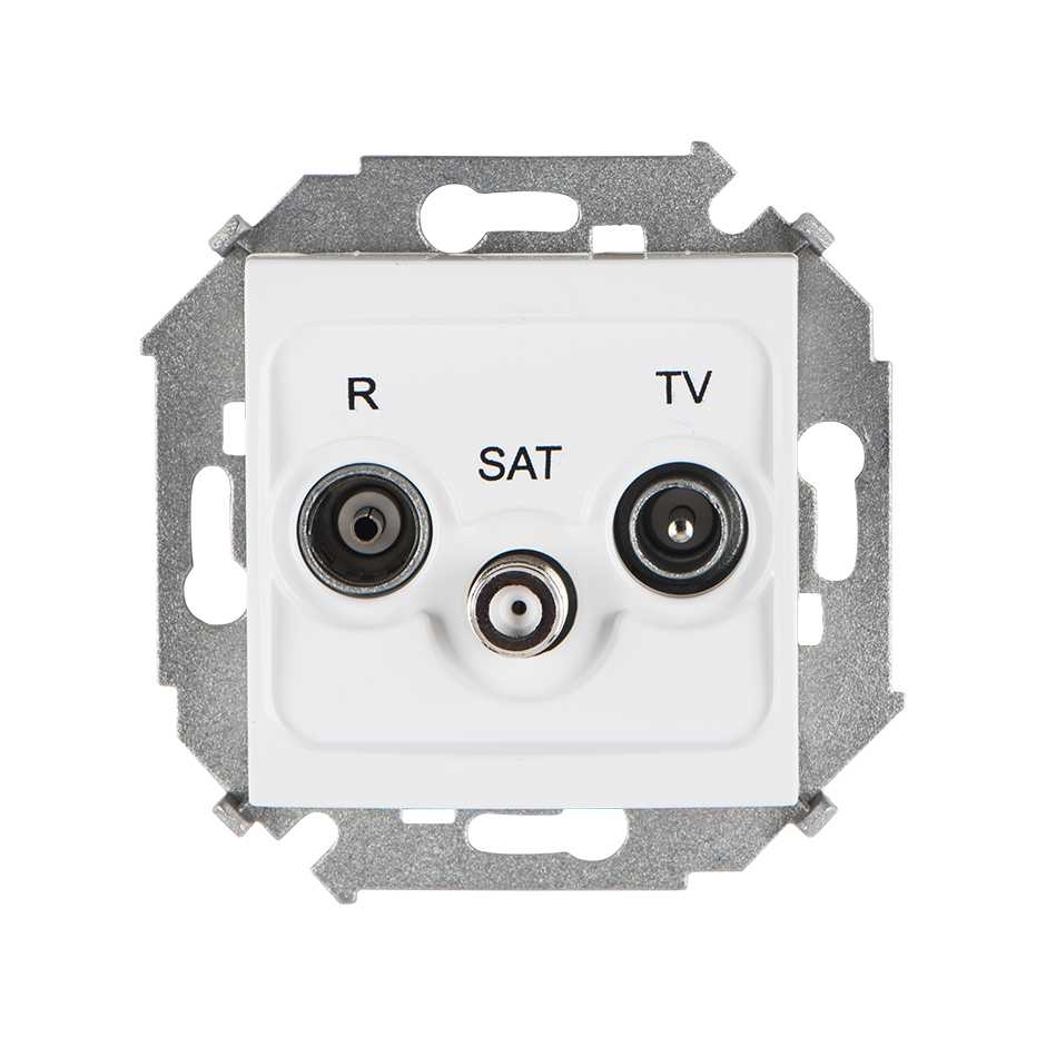 Розетка R-TV-SAT Simon 15 Белая одиночная 1591466-030