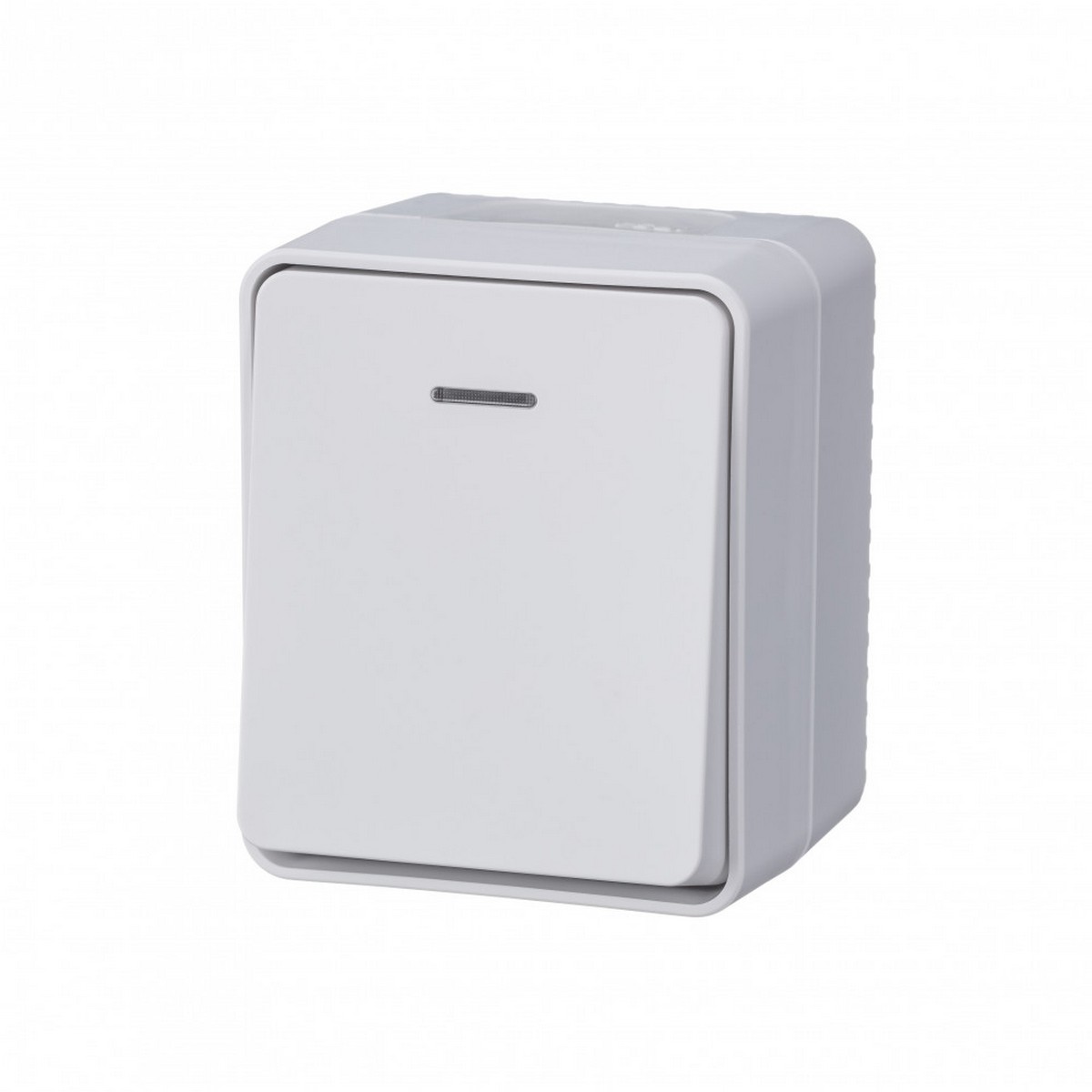 Выключатель 1-клавишный Systeme Electric AtlasDesign Profi54 наружный Белый с подсветкой IP54 ATN540