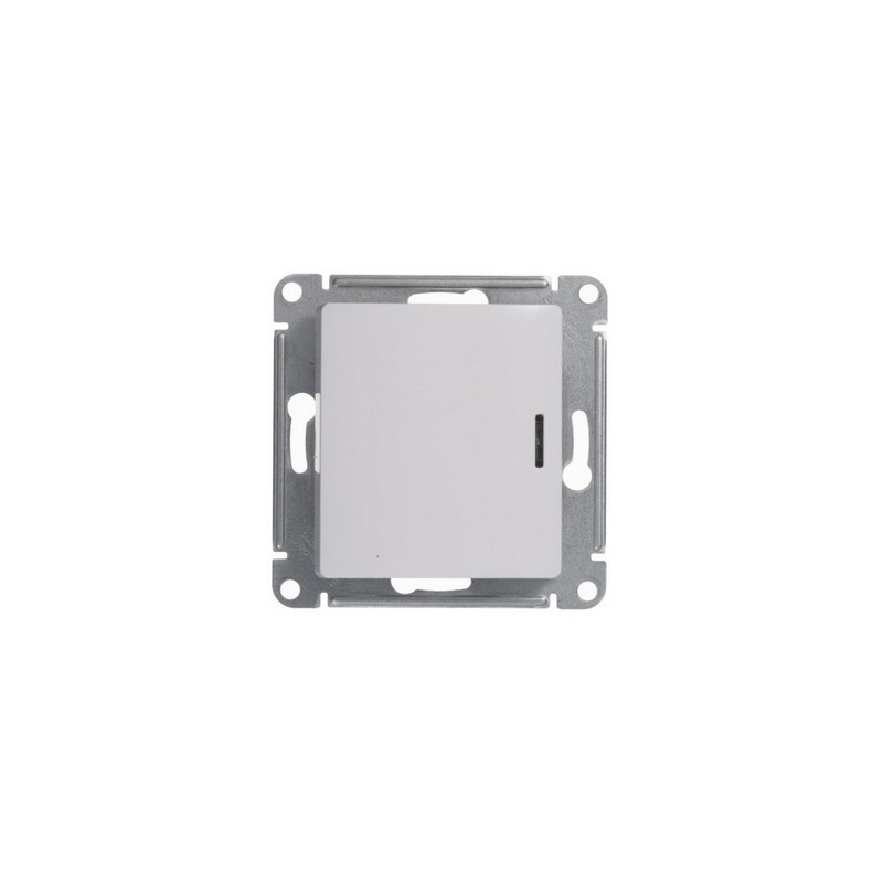 Переключатель Systeme Electric Glossa Белый 1-клавишный с подсветкой, сх.6а GSL000163