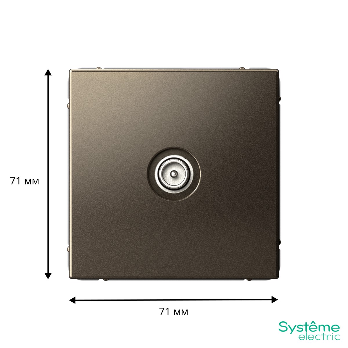 ArtGallery Мокко TV Розетка Systeme Electric ArtGallery Мокко проходная 4DB GAL000692