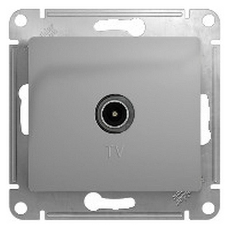 Glossa Алюминий Розетка TV Systeme Electric Glossa Алюминий проходная 4DB GSL000392