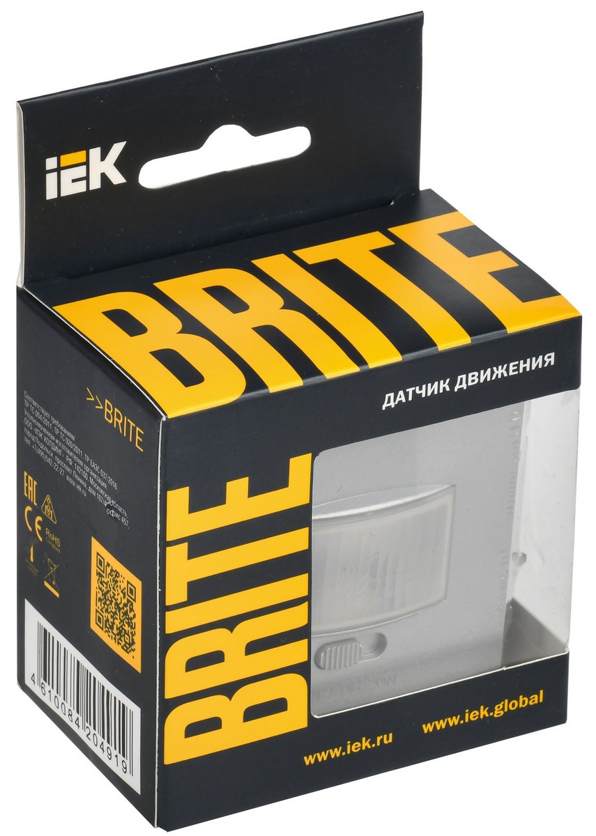 Датчик движения IEK BRITE BASE Алюминий ДС10-1-БрА BR-MS10-N-150-05-K47