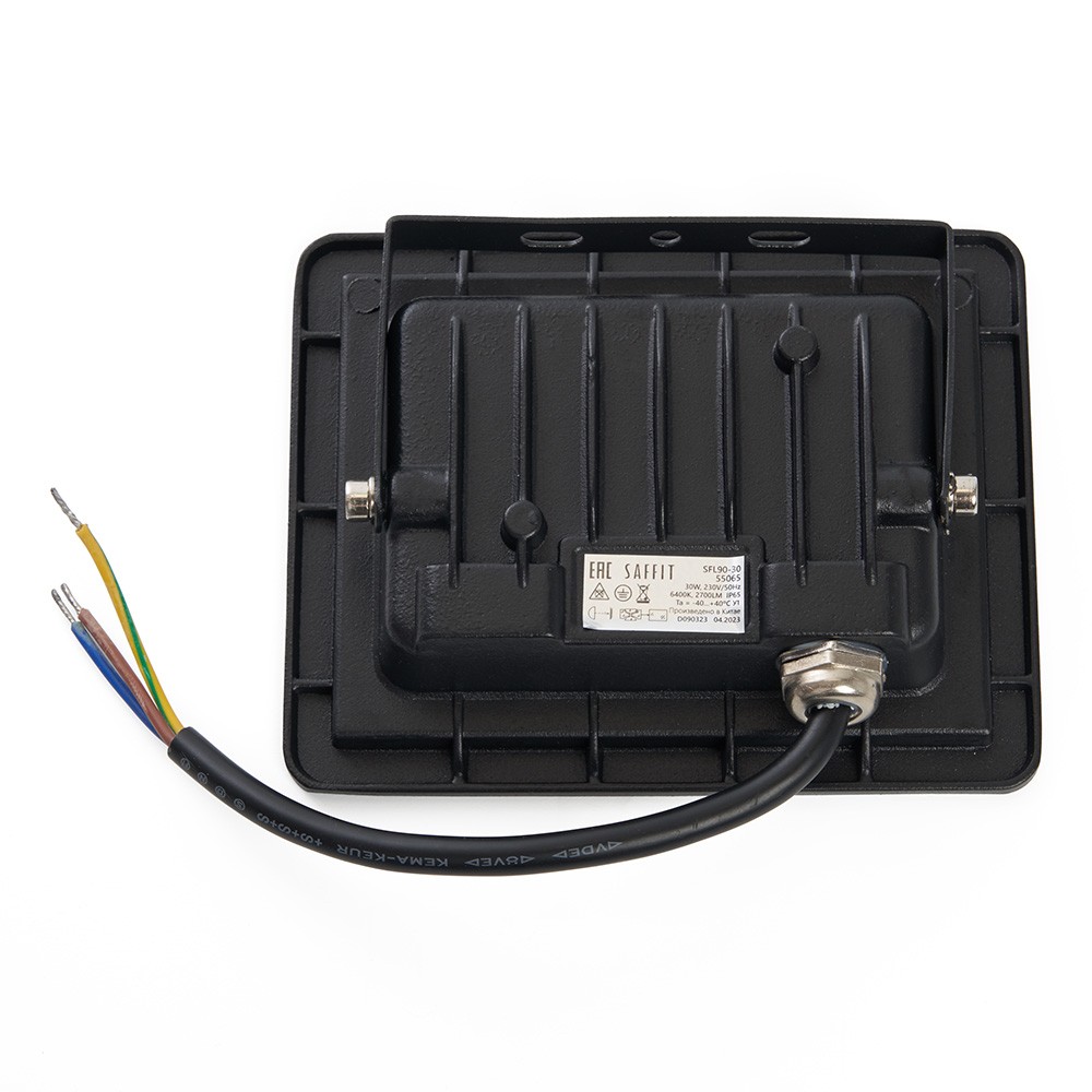Светодиодный прожектор Saffit SFL90-30 30W Черный 6400K 55065