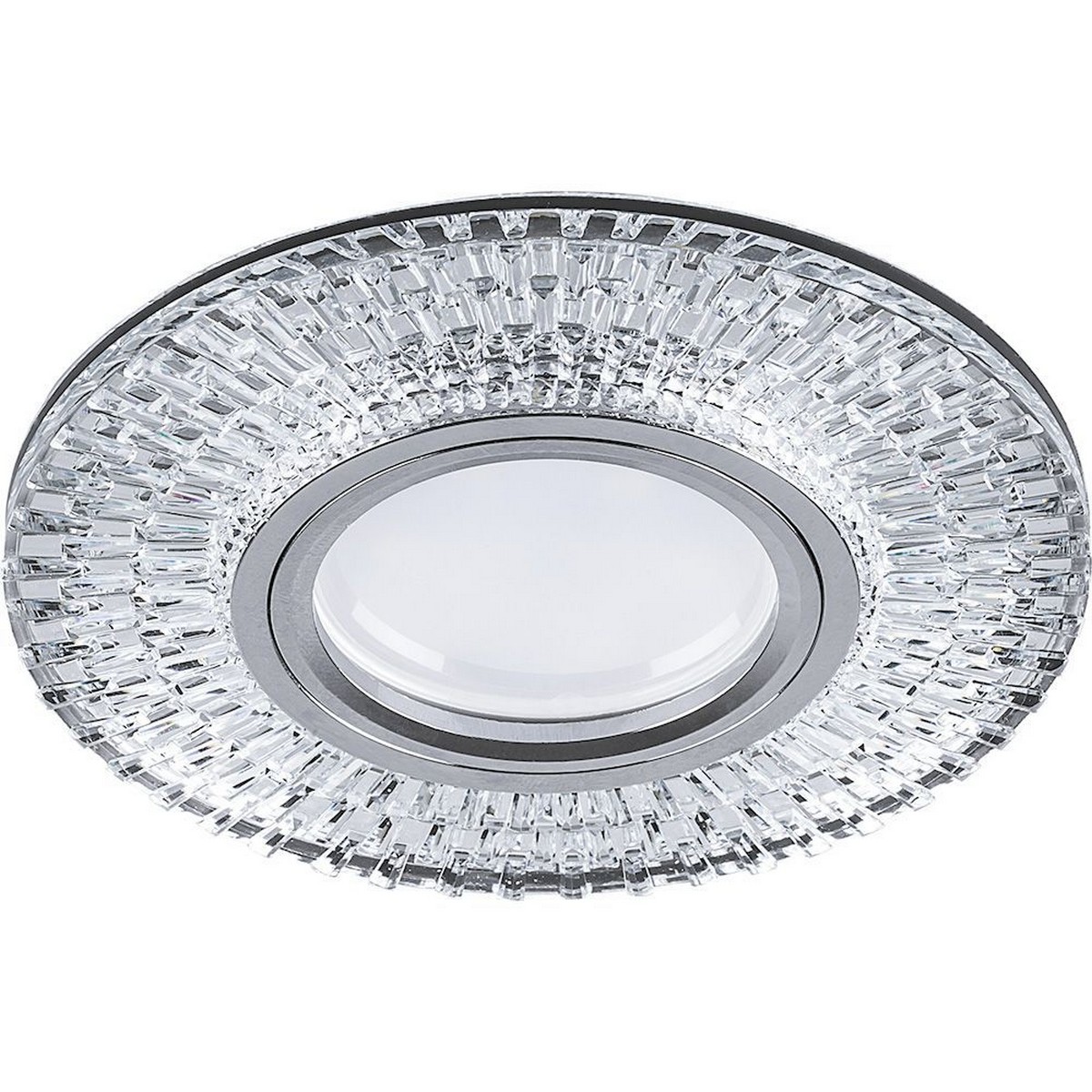 Светильник встраиваемый Feron CD943 с LED подсветкой MR16 прозрачный хром 32991