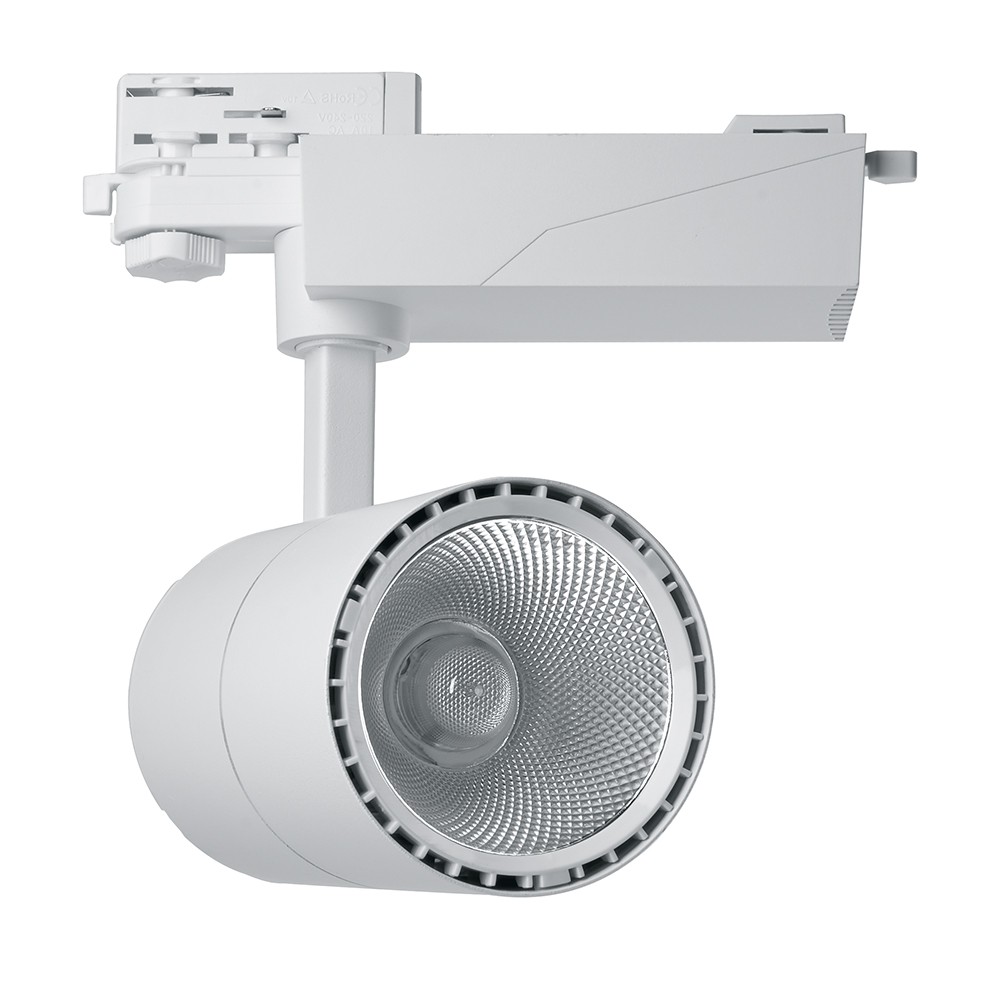 Трековые светодиодные светильники Светодиодный светильник Feron AL103 трековый на шинопровод 40W 4000K белый 3х фазный 41603 