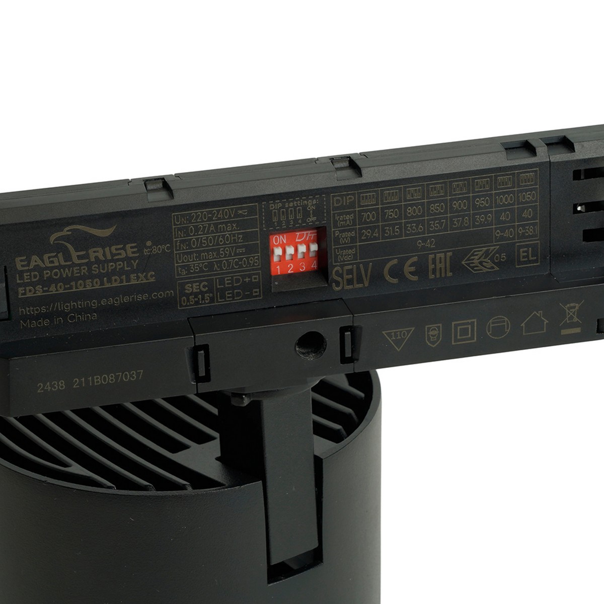 Трековые светодиодные светильники Светодиодный светильник Feron TR Reflex трековый 40W 4000К, 36 градусов, черный, 3х фазный с функцией выбора мощности 52059 