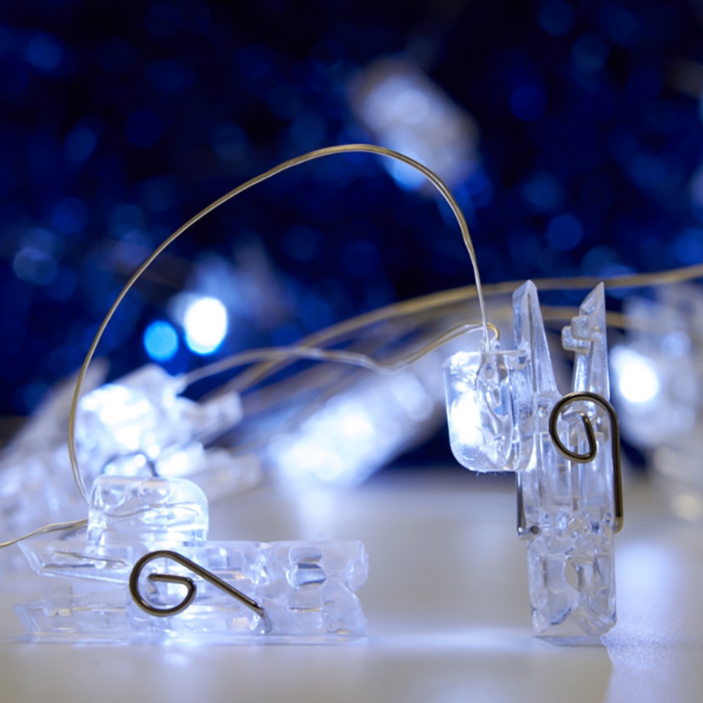 Гирлянда линейная Feron CL574 Прищепки статичная 4,5м USB 5000K 41653