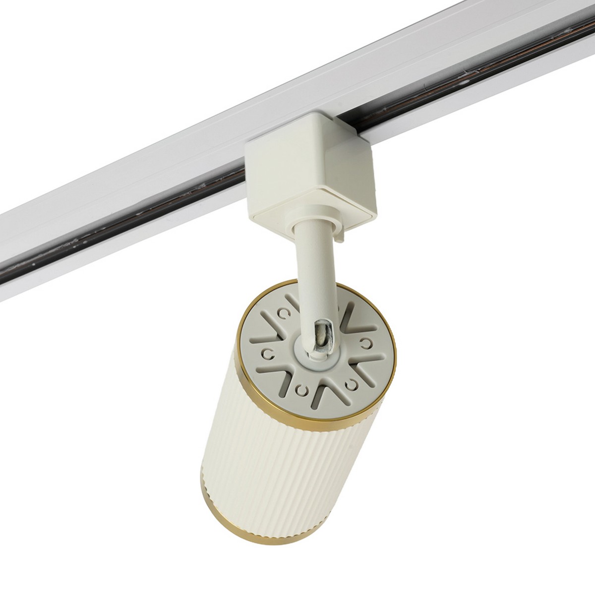 Трековые светодиодные светильники Светильник Feron AL174 трековый под лампу GU10 белый античное золото 48693 