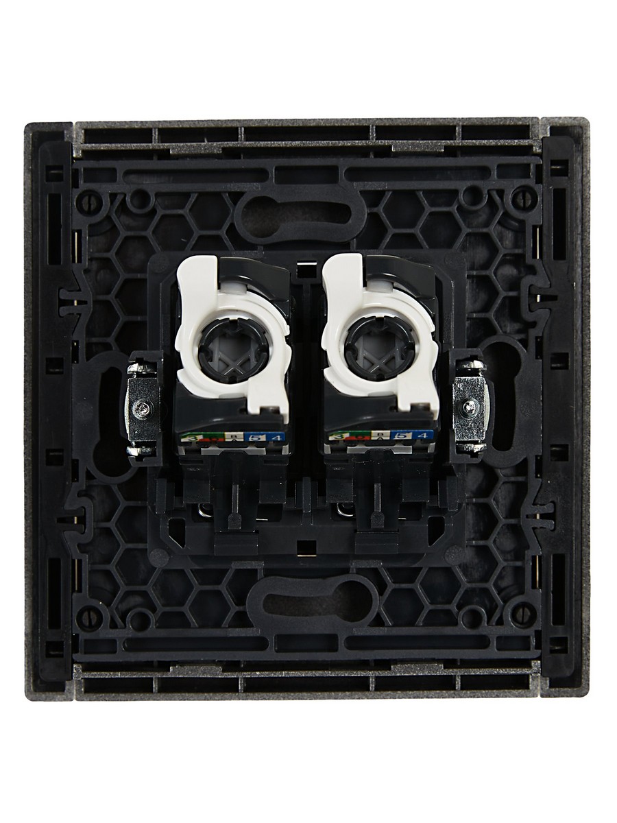 Розетка IEK FORTE&PIANO Сталь комп. 2-ая RJ45 кат.5E FP533