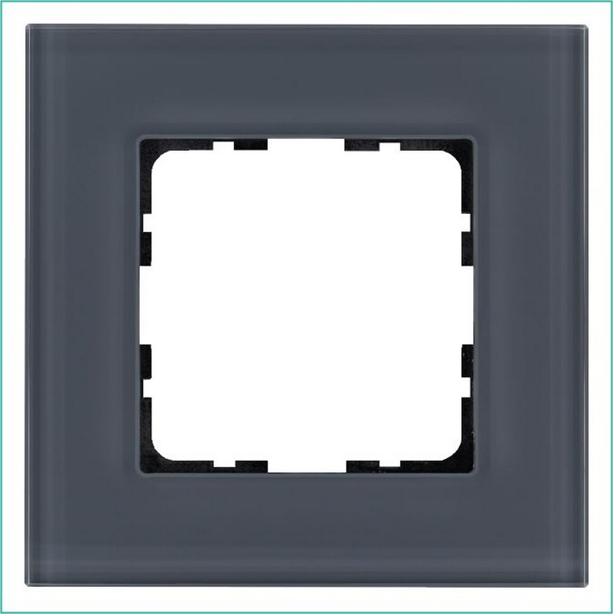 JASMART G - розетки и выключатели Рамка JASMART 1-постовая стекло Маренго GLASS G1001GC