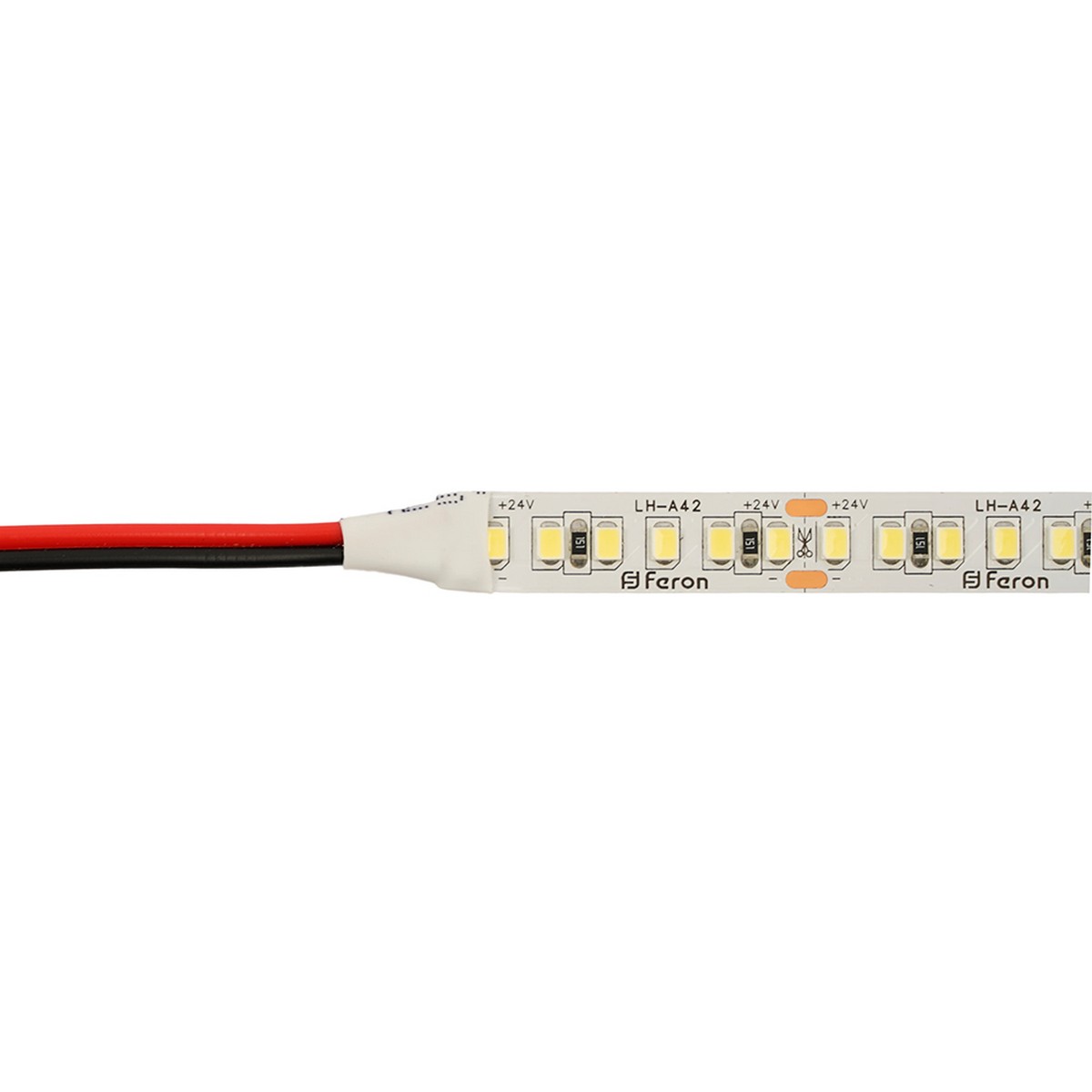 Лента светодиодная Feron LS502 180SMD(2835)/м 16Вт/м 24V 30000*10*1.22мм 3000К 30м IP20 53089
