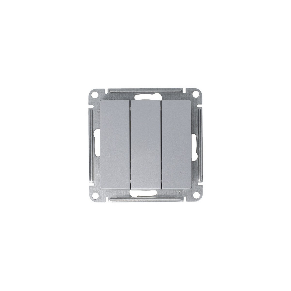 Выключатель 3-клавишный Systeme Electric AtlasDesign Алюминий ATN000331