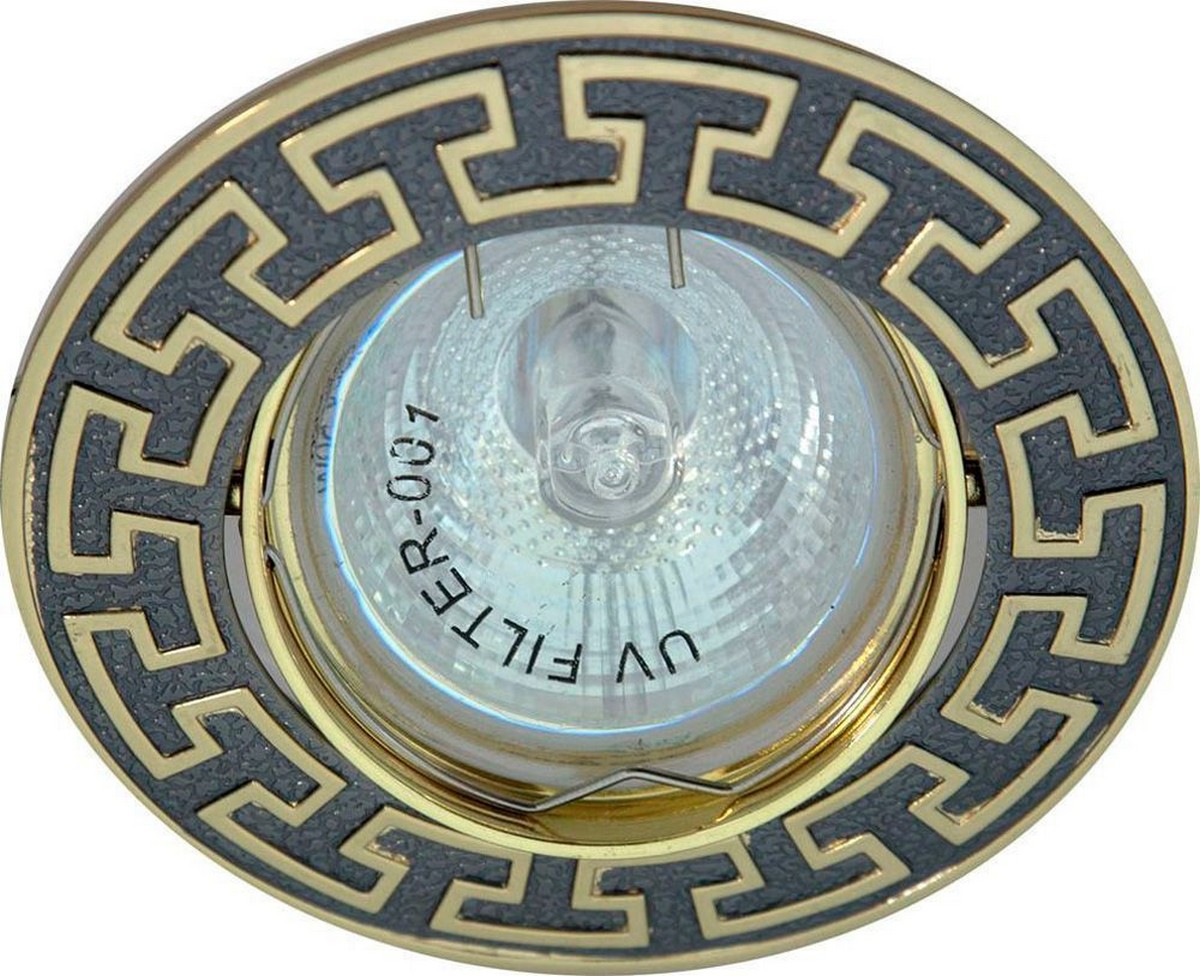 Светильники встраиваемые распродажа Светильник встраиваемый Feron DL2008 потолочный черный металлик золото MR16 G5.3 17808 