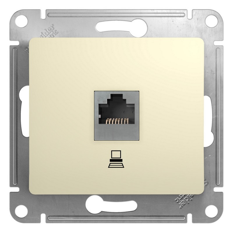 Розетка компьютерная Systeme Electric Glossa Бежевый RJ45 кат.5E GSL000281K