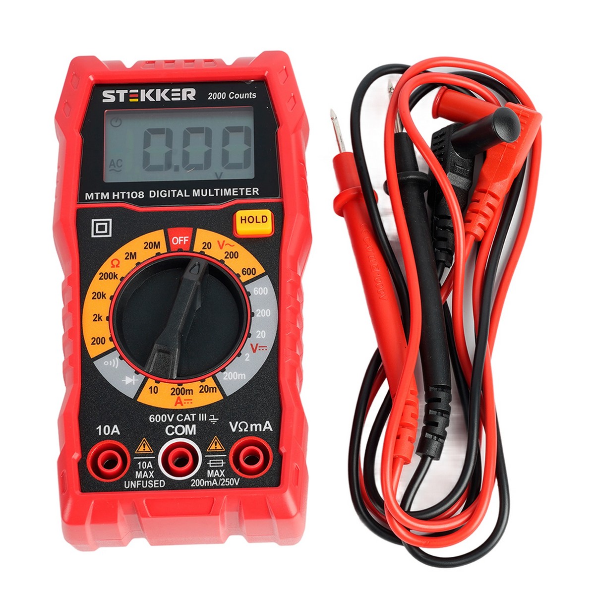 Мультиметр STEKKER MTM HT108 цифровой 49993