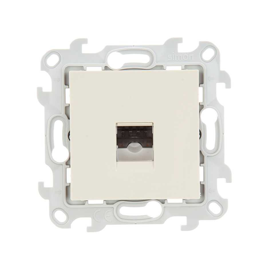 Телефонная розетка Simon 24 Слоновая кость RJ11, сл. кость 2410480-031