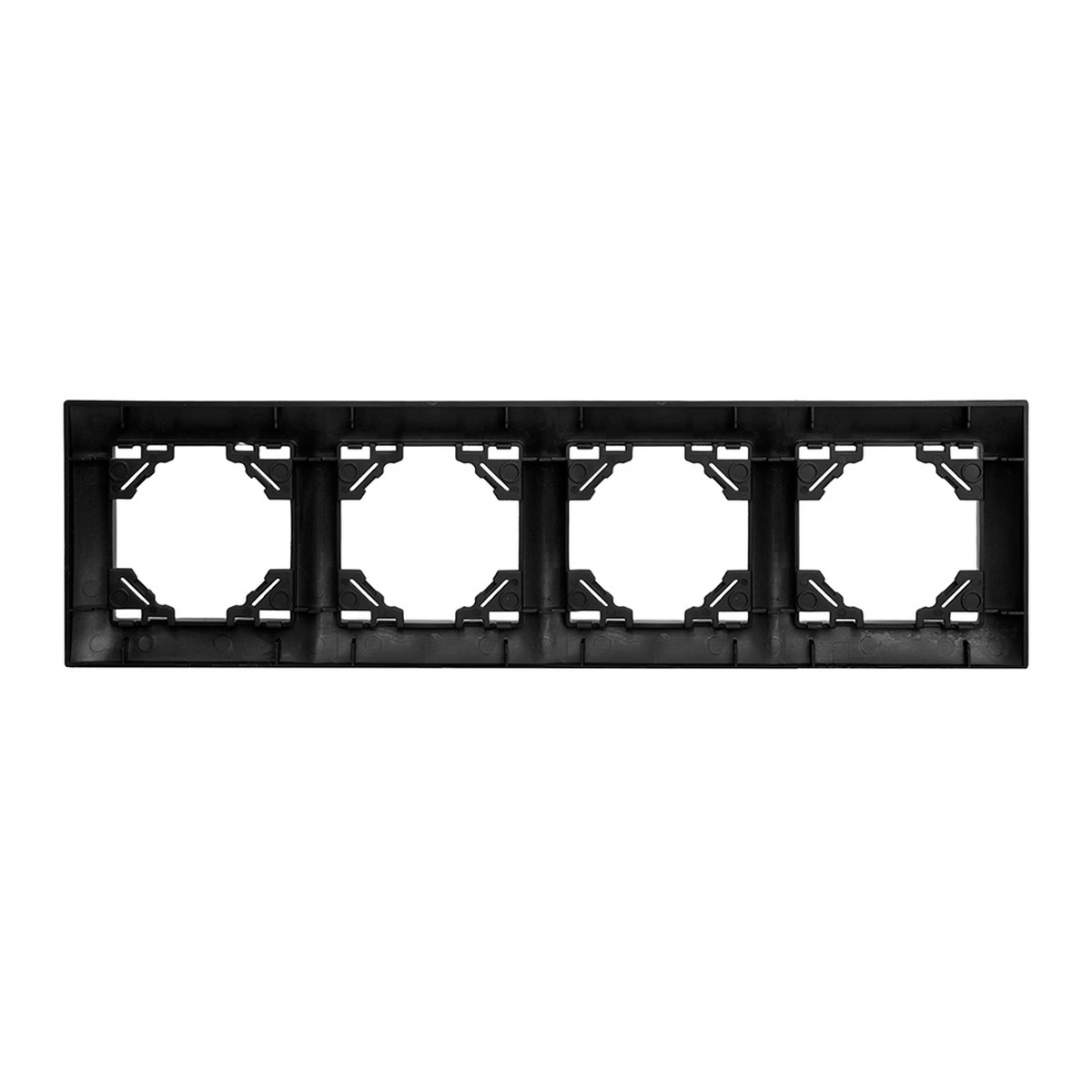 Эрна - Розетки и выключатели Stekker Рамка STEKKER 4-местная Эрна Элегант черный PFR00-9014-03 49664