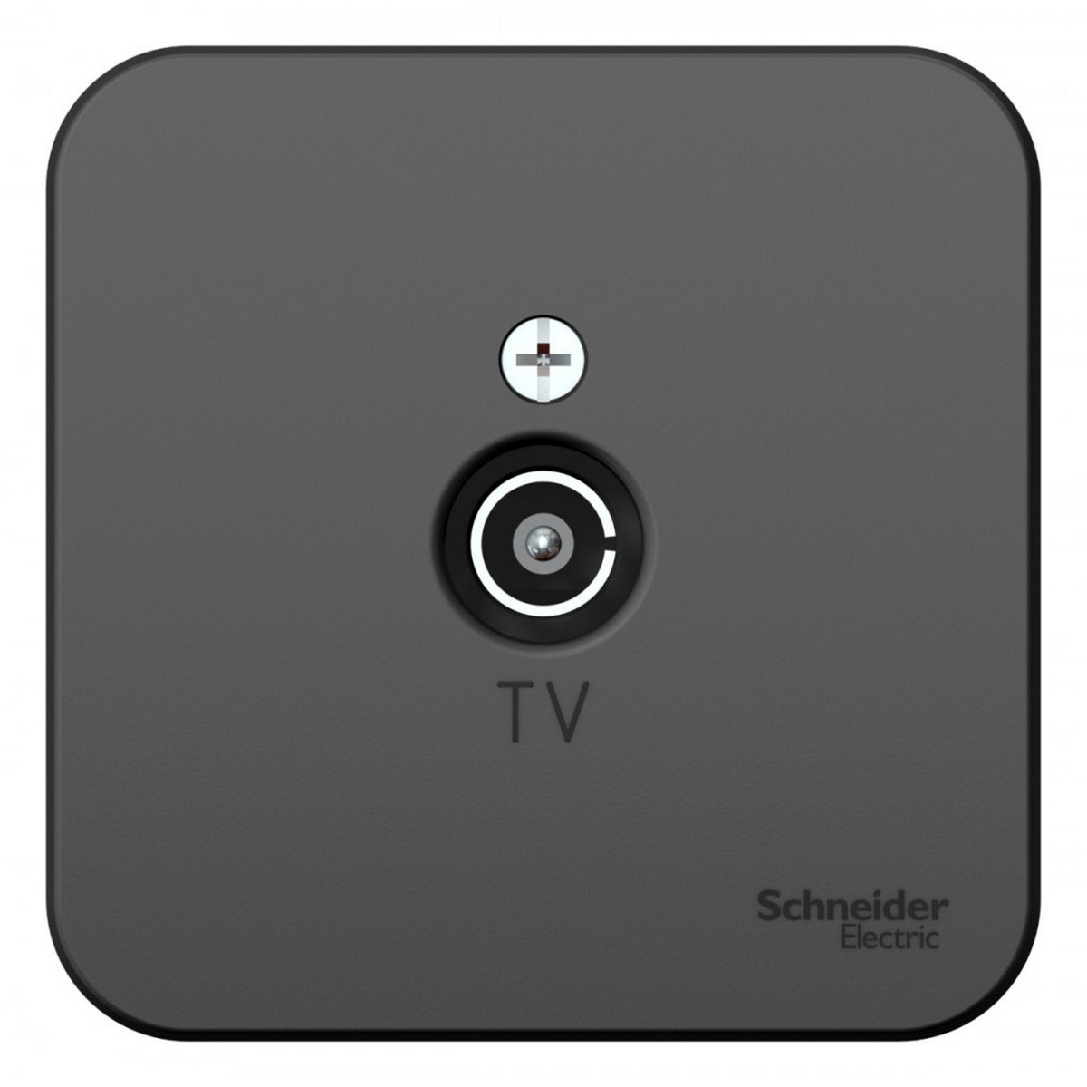 Blanca антрацит розетки и выключатели Розетка SE Blanca TV Антрацит наружный изолир. пластина BLNTA000016