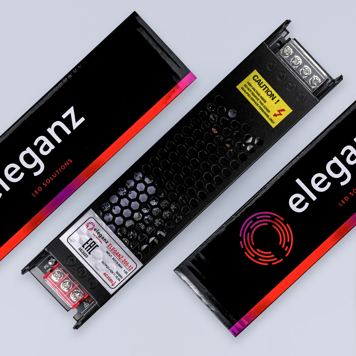 Блок питания для светодиодной ленты Eleganz 12V 200W IP20 сверхузкий 1107
