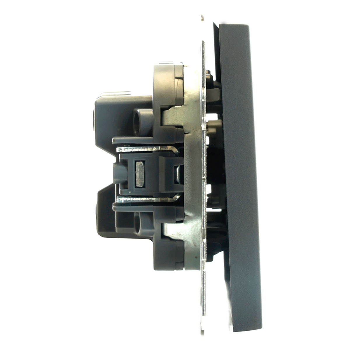 Эмили - Розетки и выключатели Stekker Выключатель 1-клавишный STEKKER Эмили RSW10-5103-05 черный уголь soft touch 49839