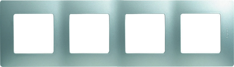 Legrand Etika Алюминий Рамка Legrand Etika алюминий 4-ая 672554