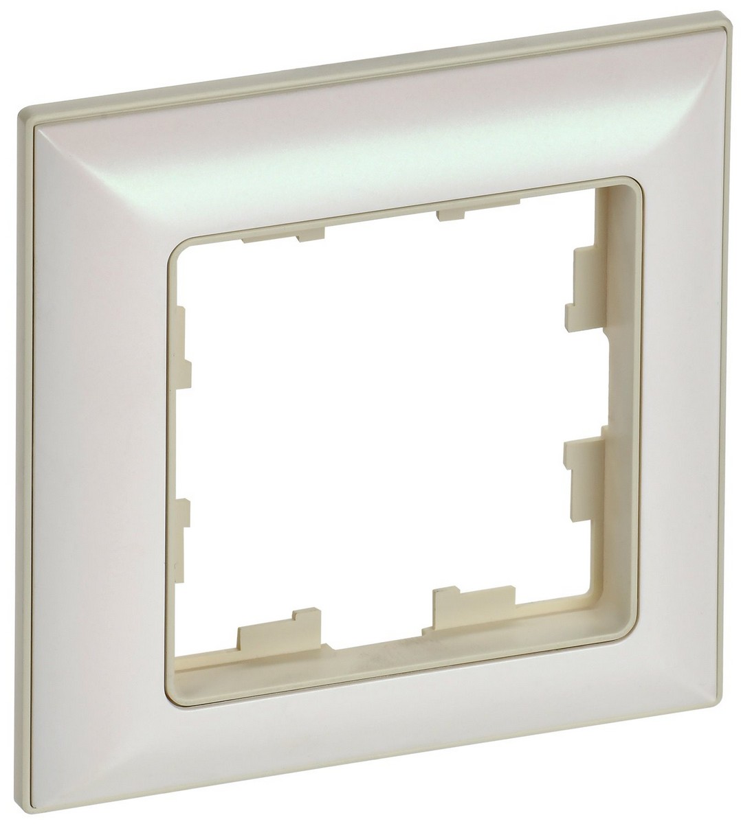 IEK Brite Рамки Рамка IEK BRITE DECOR Жемчуг/беж 3D-форма 1-мест. РУ-1-Бр BR-M12-12-1-K10
