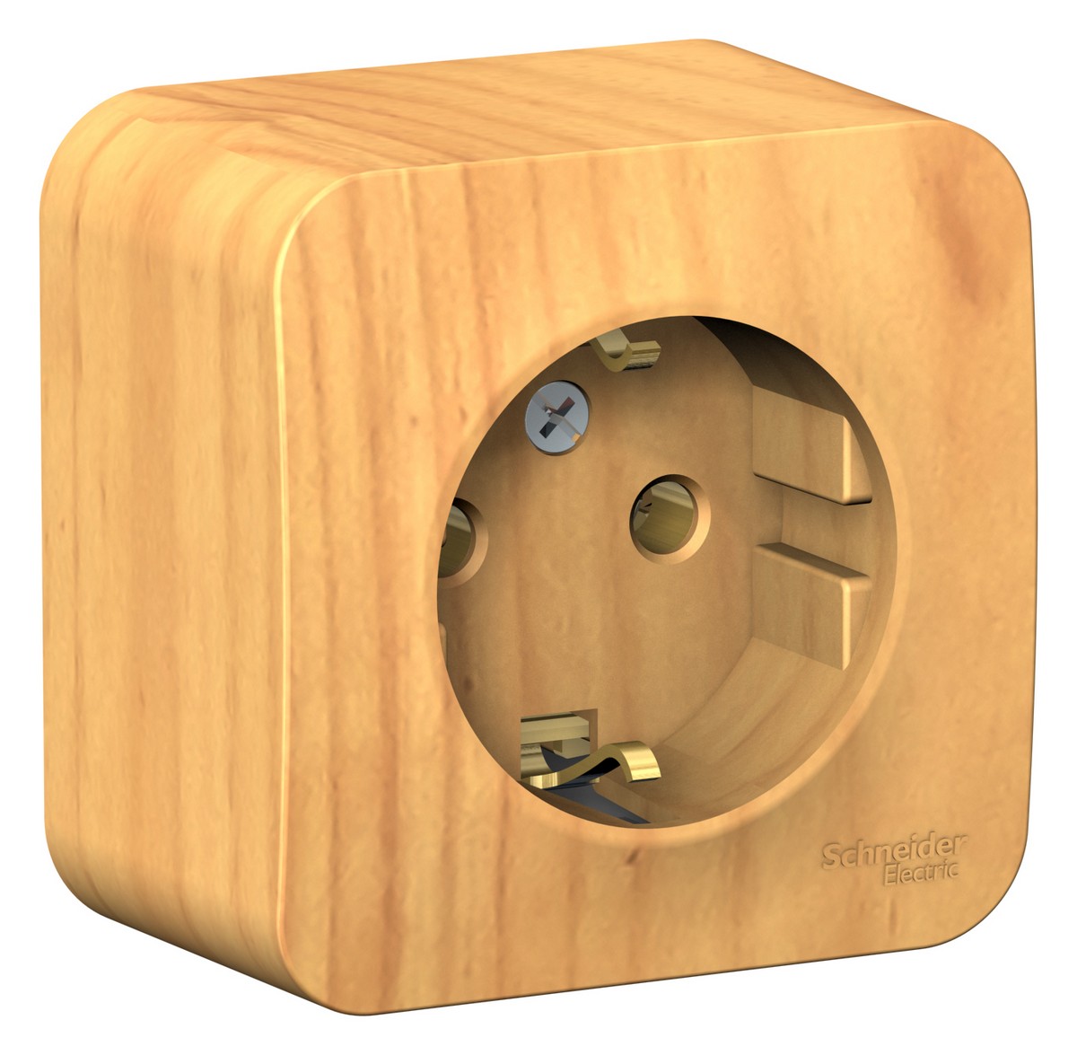 Blanca ясень розетки и выключатели Розетка SE Blanca с/з Ясень наружный без шторок изолир. пластина BLNRA010115