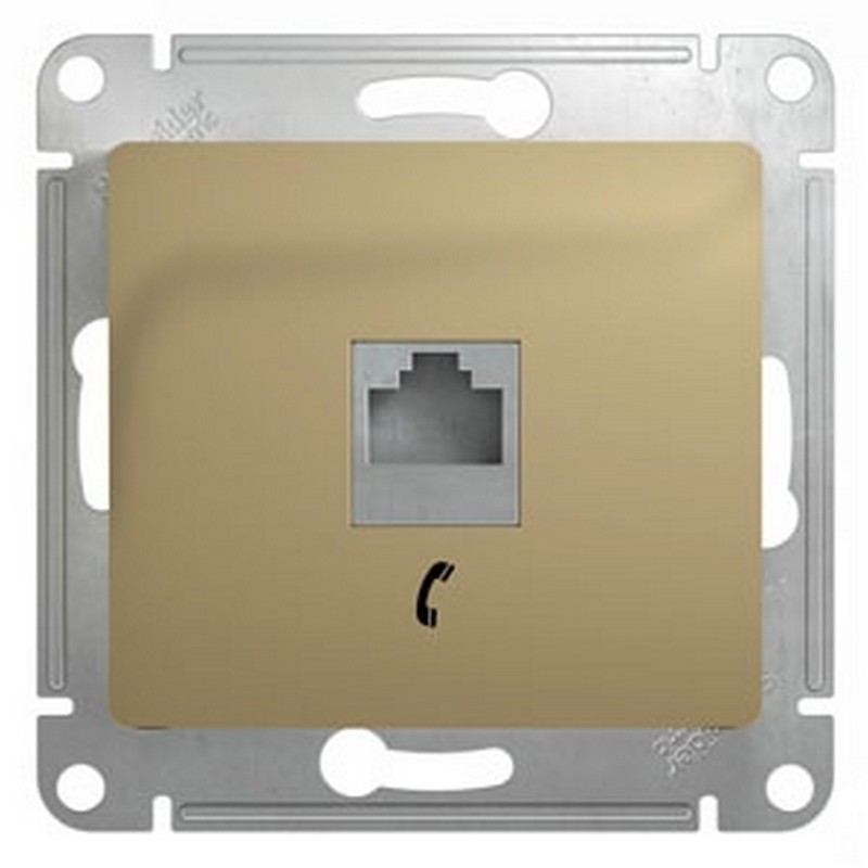 Розетка телефонная Systeme Electric Glossa Титан RJ11 GSL000481T