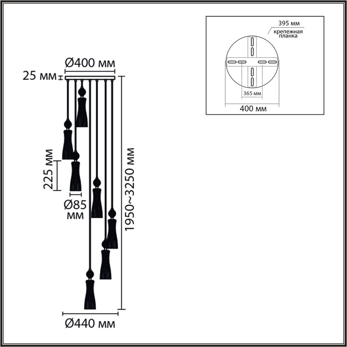 Люстры Люстра LUMION 8268/7A EMILY 