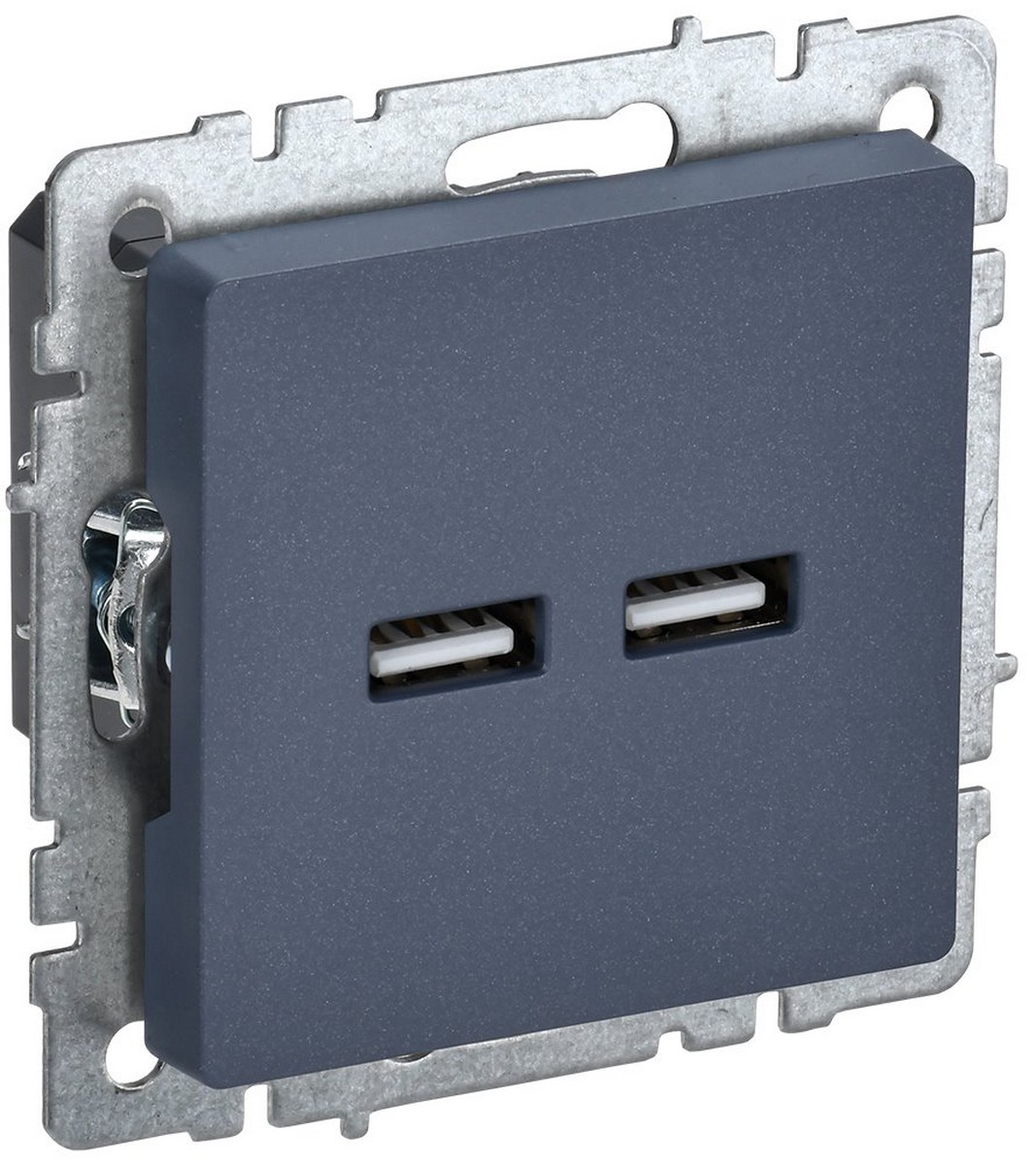 Розетка IEK BRITE USB A+A 3,1А РЮ10-1-БрМ маренго BR-U21-D31-K35