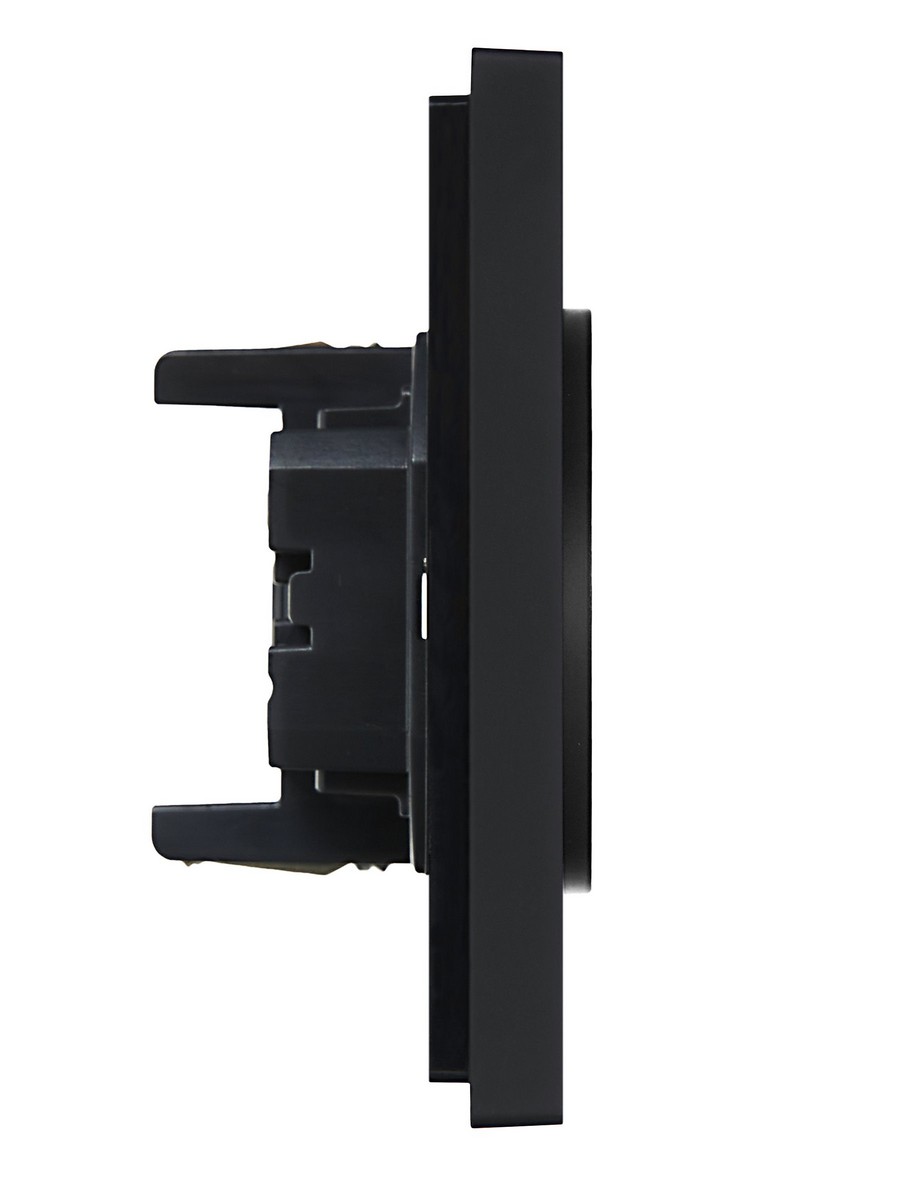 IEK FORTE&PIANO Черный Розетка IEK FORTE&PIANO Черный 2-я б/з со шт безвинтовое крепление10А FP125