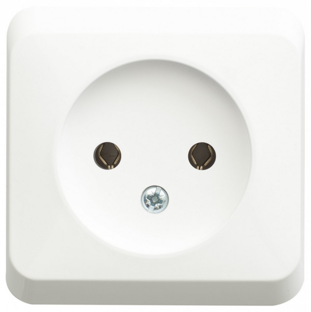 Этюд Белый Розетка 1-ая Systeme Electric Этюд наружный Белый б/з без шторок PA16-001B