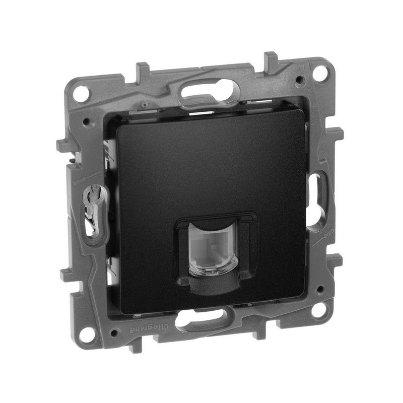 Legrand Etika Антрацит Розетка телефонная Legrand Etika антрацит   (RJ11) 672640