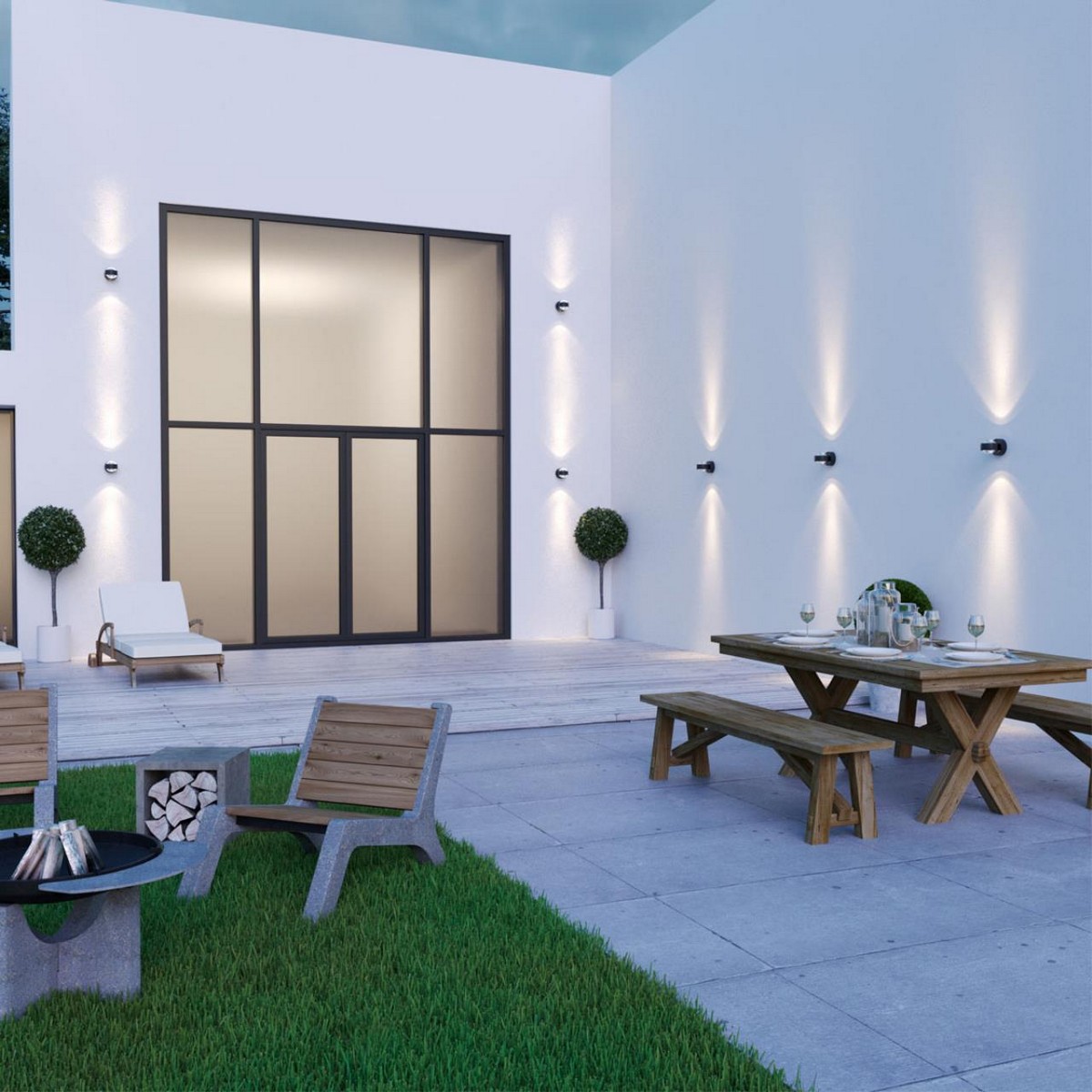 Светодиодные ландшафтные светильники Светильник ландшафтный настенный светодиодный NOVOTECH 359304 CALLE 