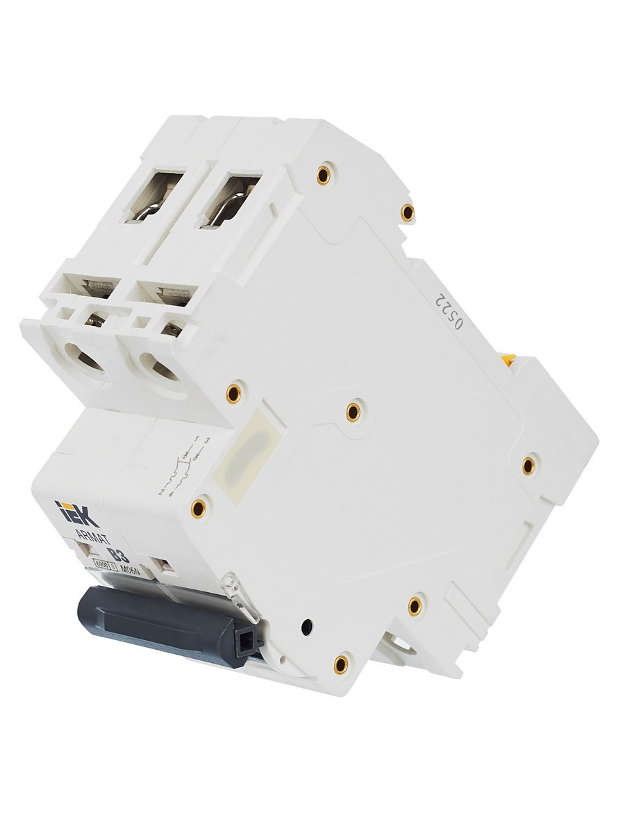 2 полюсные (двухполюсные) Автоматический выключатель IEK ARMAT M06N 2P B 3А AR-M06N-2-B003 