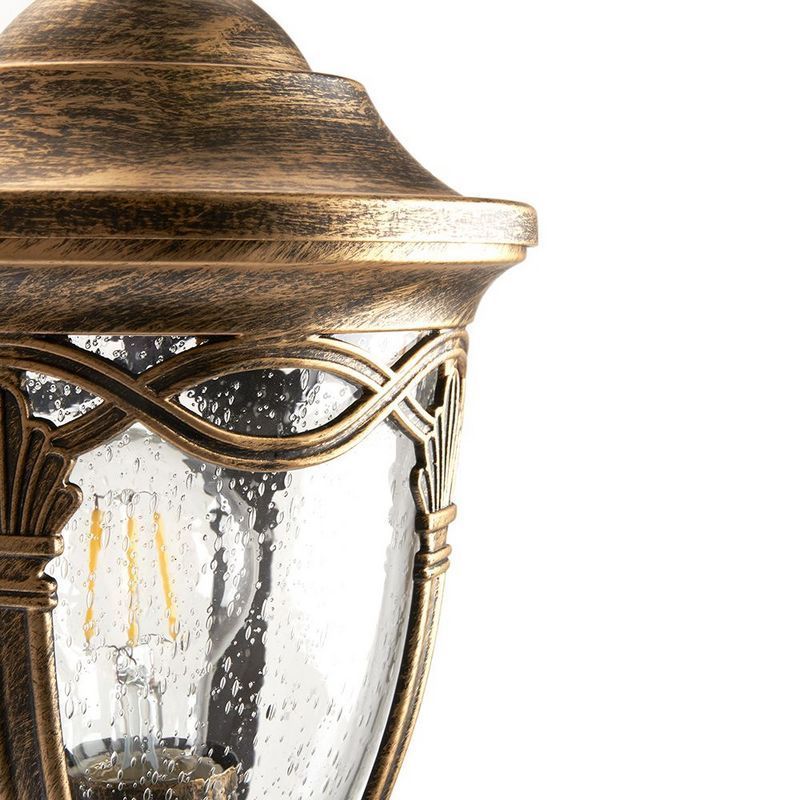 Уличные настенные светильники Светильник садово-парковый Feron PL682 на стену вверх 60W 230V E27 черное золото 11693 