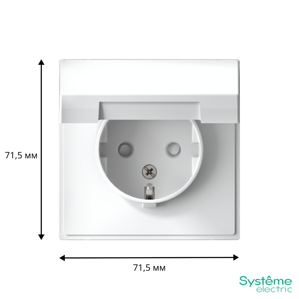 Розетка Systeme Electric ArtGallery Белый с заземл. со шторк. с крышкой 16А IP20 GAL000146
